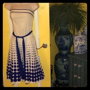 Beautiful💙BLUE and WHITE POLKA DOT💙DRESS